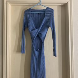Baby Blue Sweater Dress 