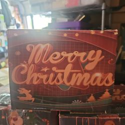 Christmas Tree with Santa, Built-in LED Lights, Blow Up Xmas Decor