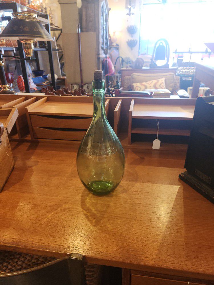 Green Vino Italiano Bottle w Cork/TheShopsInUptown/ #DN-B 