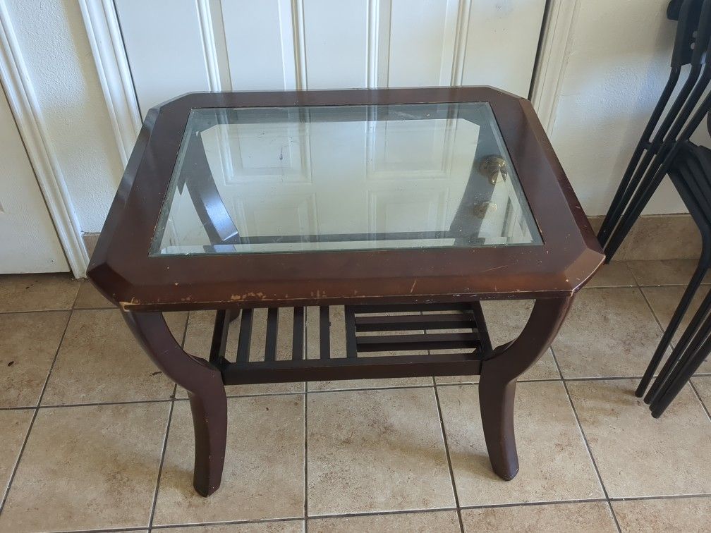 Glass End Table