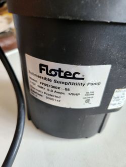 Used Flotec Sump Pump 1/6 HP