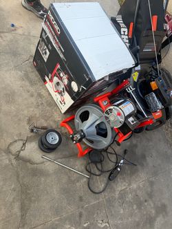 RIDGID K-400 Drain Cleaning Snake Auger 120-Volt Drum Machine with C-32IW 3/8 in. x 75 ft. Cable