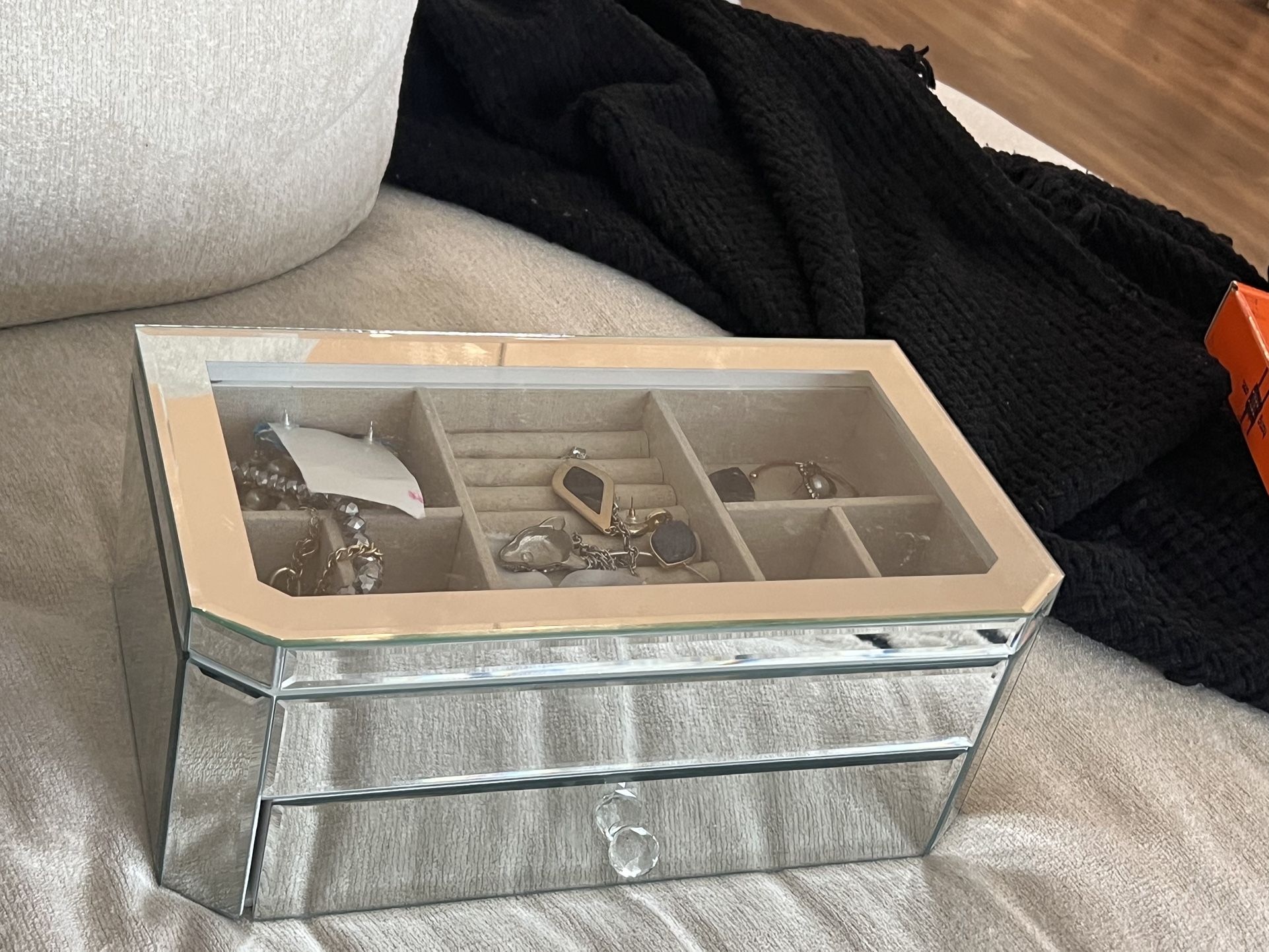 Glass/Mirrored Jewelry Box