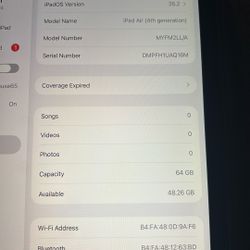 Apple iPad Air 4th Gen. $200 OBO