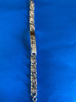9 in sterling silver bracelet