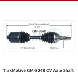 General Motors Oem Cv Axle  Part # GM -8048