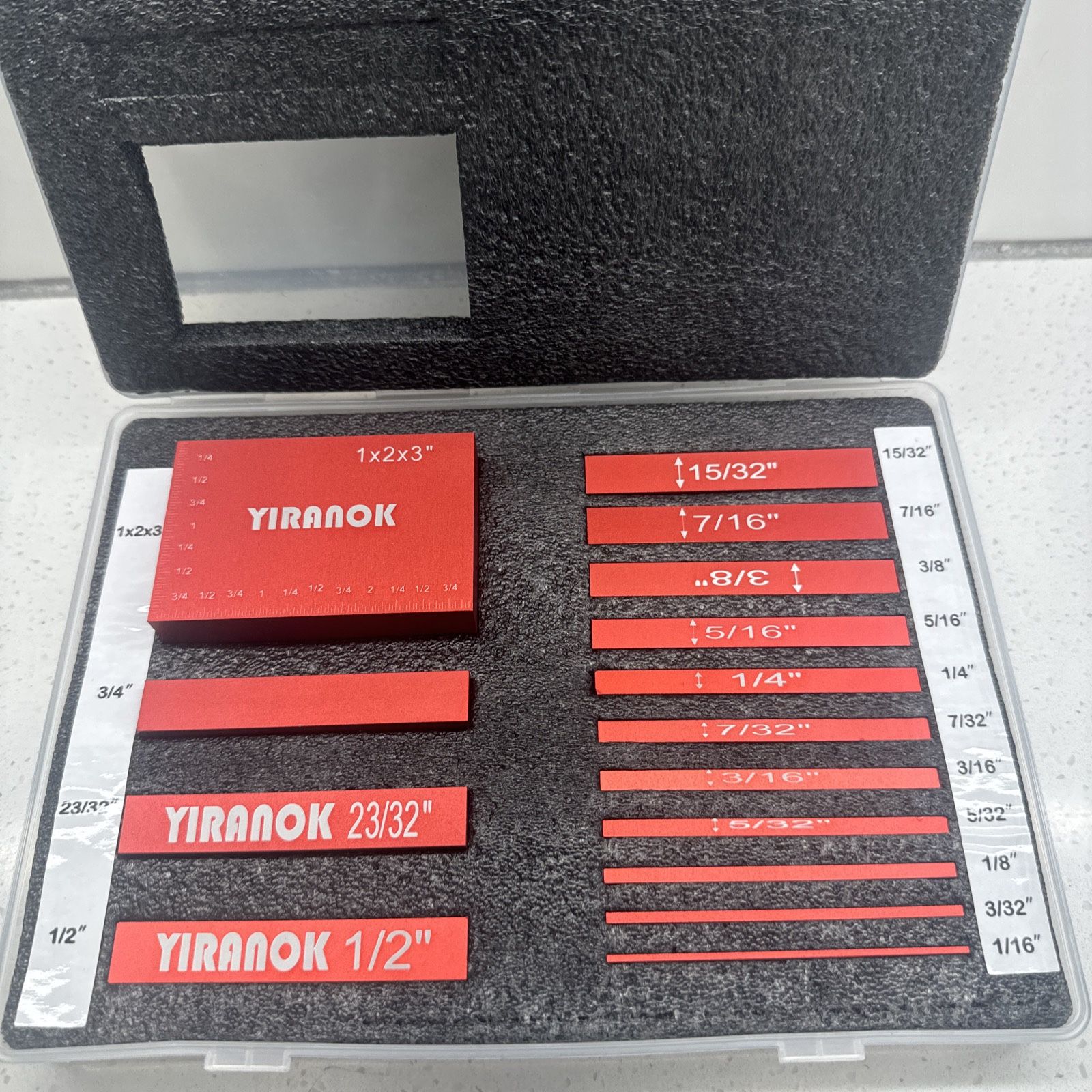 15Pcs Aluminum Precision Setup Blocks Height Gauge Set For Router WoodWorking US