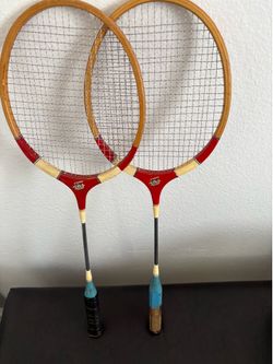 Badminton antique racquet set