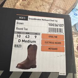 Groundbreaker Metguard steel toe boot size 10