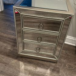 Mirrored Night Stand 