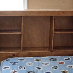 Extra Long Twin Bed Frame W/ Bookcase Headboard 
