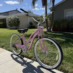 Schwinn Rosie Pink 26” Cruiser Bike w/ Springer Fork
