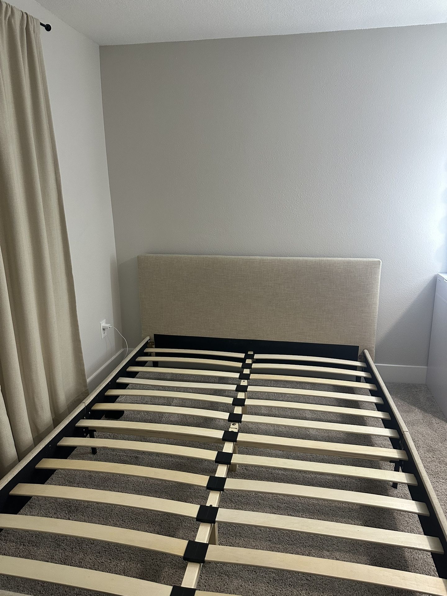 queen upholstered bed frame