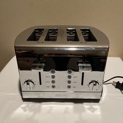 Krups KH734D50 4-Slice Toaster Chrome Stainless Steel