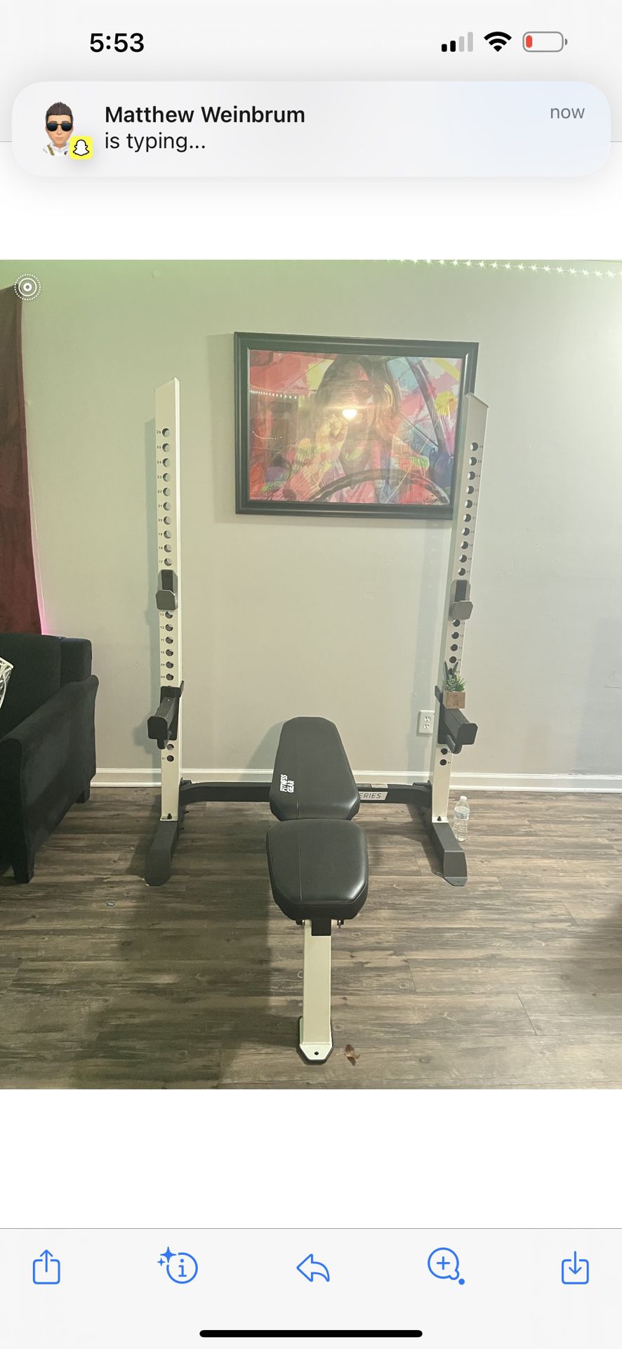 BRAND NEW - BENCH PRESS/SQUAT RACK + Olympic Deadlift Bar And 300Lb Of Weights