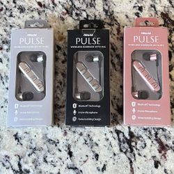 iWorld Mega Pulse Wireless Bluetooth Earbud With Microphone NEW In-line Mic NIB OBO