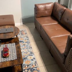 Three seat sofa - Faux leather