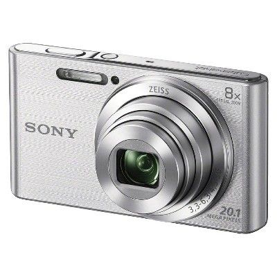 Sony Cybershot DSCW830 20.1MP Digital Camera with Camera Case and 8GB Memory Card - Silver