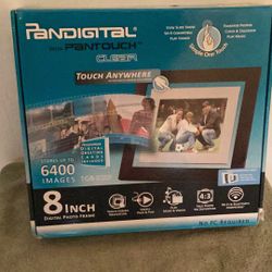 NIB- Pan Digital 8-Inch Digital Picture Frame - Holds Up To 6400 Images