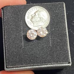 SOLID 10k GOLD CZ EARRINGS