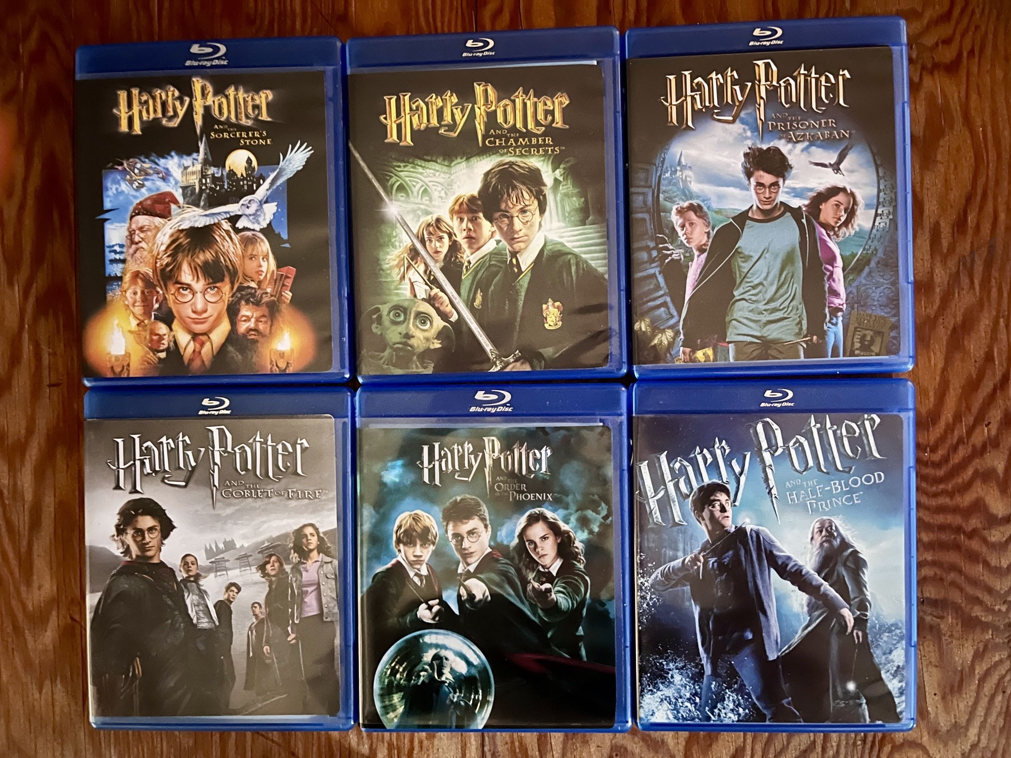 Harry Potter Blu Ray Set Movies 1-6