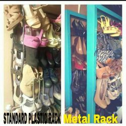 RUSTIC CUSTOM MADE: STURDY METAL HEEL RACK