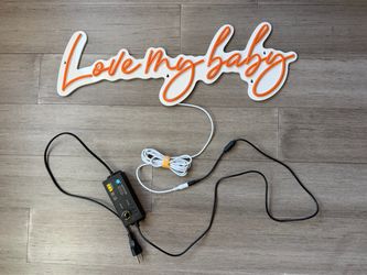 Dimmable Love My Baby Neon Sign