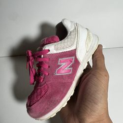 New Balance 574 Low Lace-Up Sneakers “Pınk White” Kids Size 10