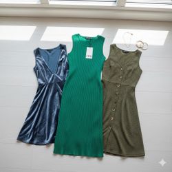 Petite/XS Dress Bundle - Madewell, Zara NWT, & Topshop (3 Dresses)