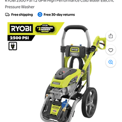 RYOBI 2500 PSI 1.2 GPM High Performance Cold Water Electric Pressure Washer