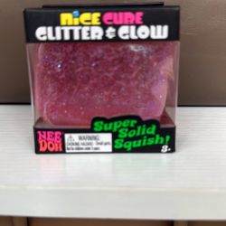 Needoh Pink Glitter Glow Cube 