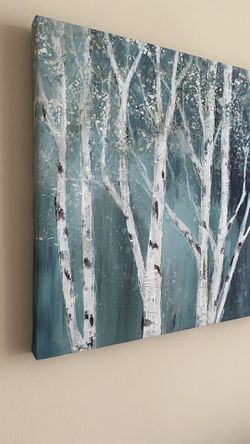 Birch Tree Forest Canvas Print Wall Art, 48x24x1.75 Thumbnail