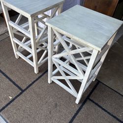 two side tables 14”14”25”