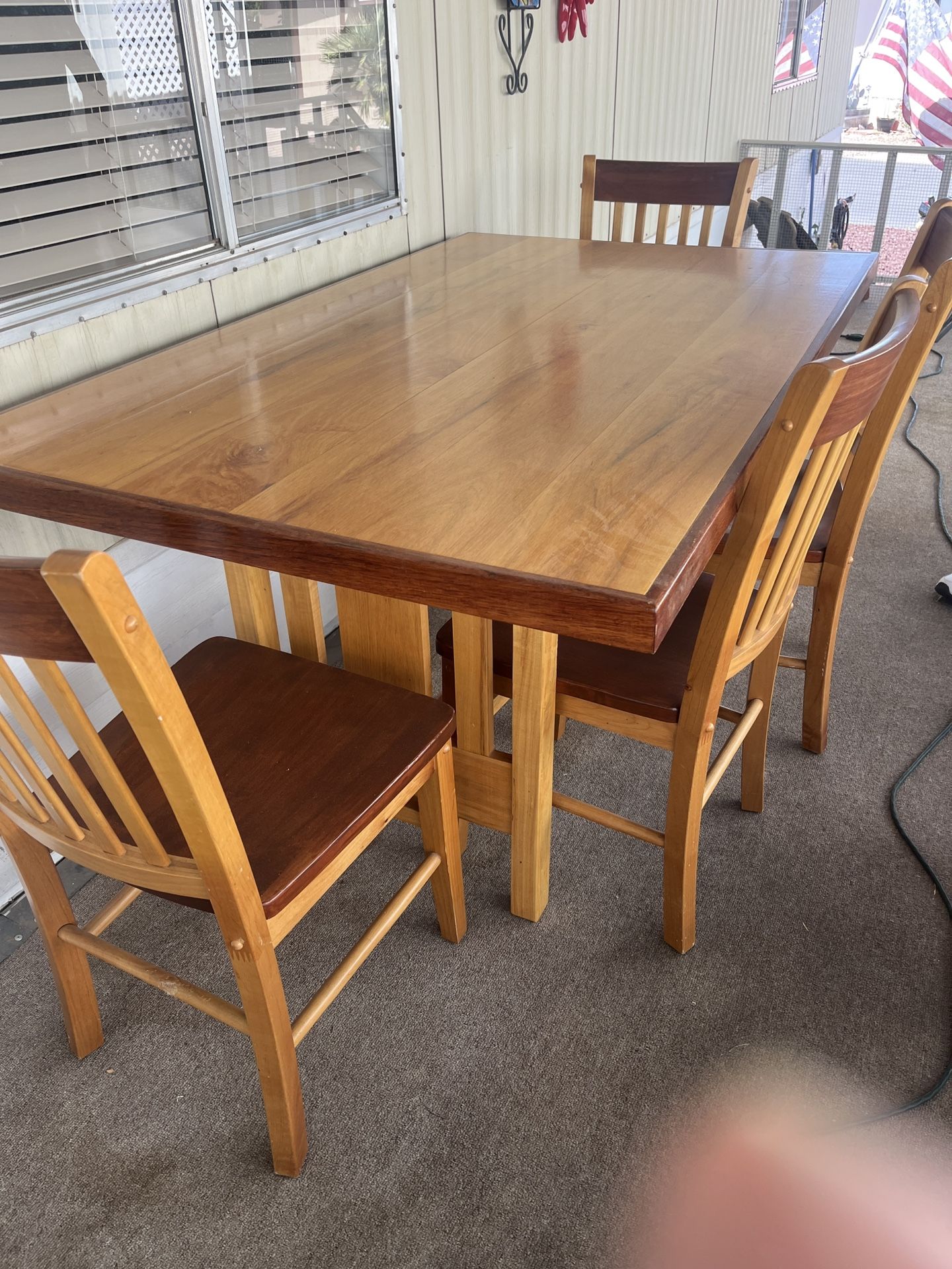 Maple Table Chairs & Bench