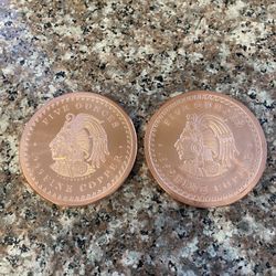 Pair Of 5 Oz Copper Rounds .999