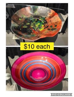 Colorful Forest Bowl in Copper from Ceramiche Lega, table decor $10 each / Plato centro de mesa decoración