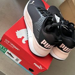 PUMA Ladies' Size 7.5 PC Runner Sneaker Athletic Shoe, Black