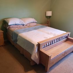 King Size Bed Frame With Nightstands, And 2 Dressers 