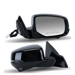 Passenger Side Mirror Compatible with 2013 2014 2015 Accord Mirrors with Camera Heated Signal Light Power Glass Side View Mirror Replacement 76200T2GA