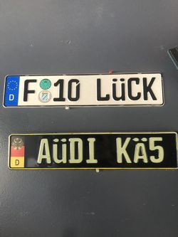 German plates