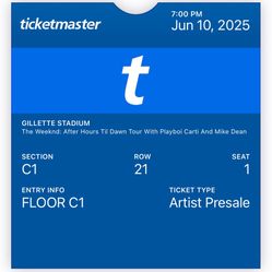 The Weeknd concert Ticket