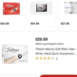 Titleist velocity golf balls