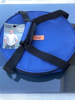 Round glass dish w/ carring case