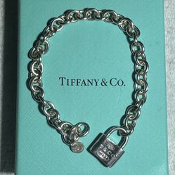 Tiffany & Co. 1837 Padlock Lock Bracelet Silver 925