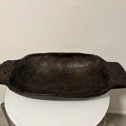 Rustic Wood Dough Bowl