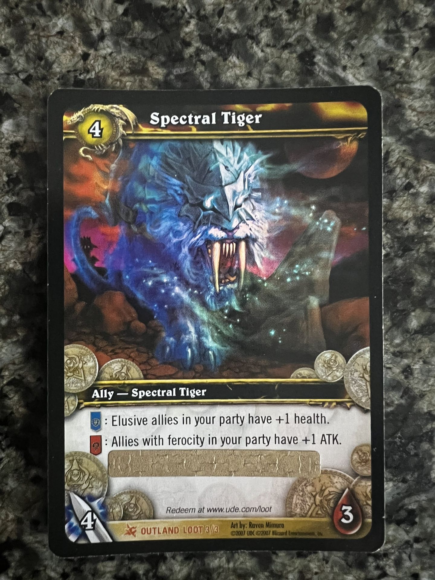 Spectral Tiger Loot Card Unscratched World Of Warcraft TCG