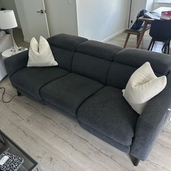 Charcoal Power Recliner With USB 