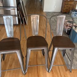3 Counter Height Stools. 