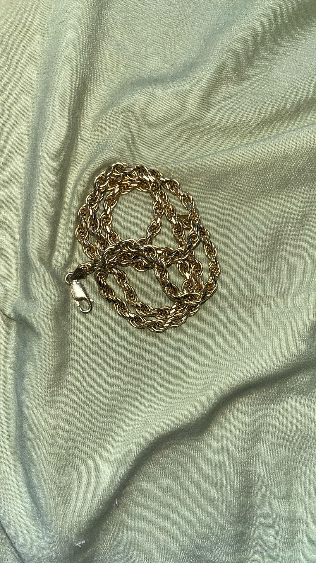 12k gold rope chain