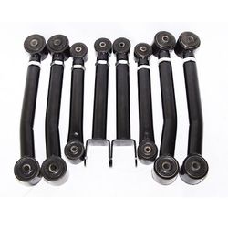 For Jeep 93-98 Grand Cherokee 98-06 wrangler TJ Adj.Control Arm 8 Pieces set Black